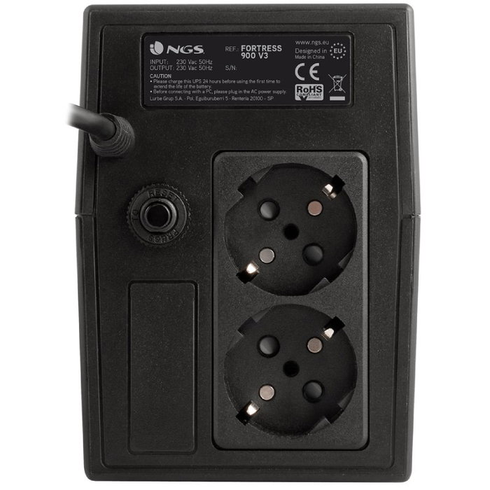 NGS SAI Fortress 900 V3 600VA 360W Negro NGS SAI Fortress 900 V3 600VA 360W Negro